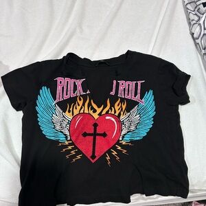 Rock & Roll Black Graphic Tee